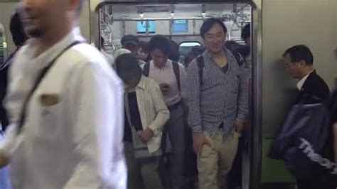 Tokyo Japan September Crowd Japanese People Platform Railway