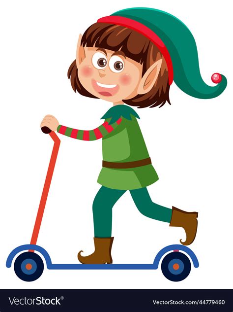 Cute Elf Cartoon Character Isolated Royalty Free Vector