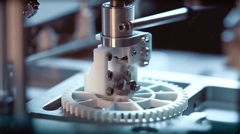 The Process Of Manufacturing A Component Using A 3d Printer Background 3d Printing Production