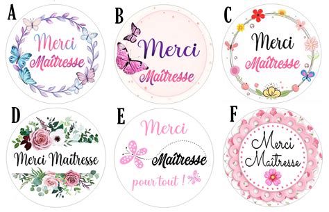 1 étiquette MERCI MAÎTRESSE autocollant cadeau boite bougie Etsy France