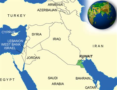 Map of Kuwait. | - CountryReports