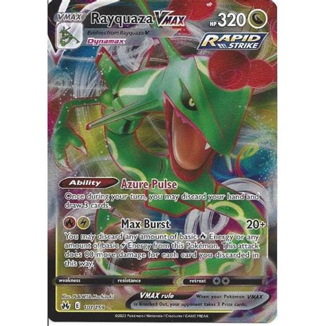 Pokemon Trading Card Game 101 159 Rayquaza VMAX Rare Ultra Card