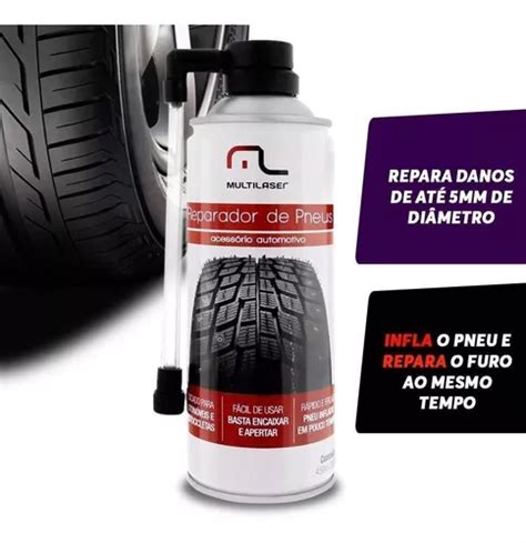 Reparador De Pneu Furado Reparo Selante Instantâneo 450ml