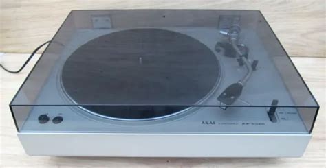 Vintage Akai Ap C Turntable Working New Belt Audio Technica At