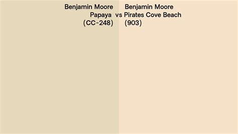 Benjamin Moore Papaya Vs Pirates Cove Beach Side By Side Comparison