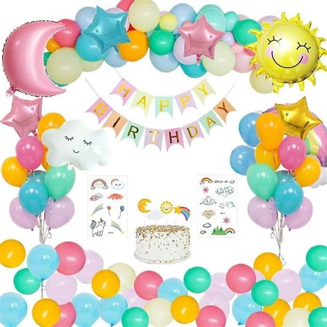 Kit De Arco De Guirnalda De Globos En Colores Pastel Para Niñas Paquete De 53 Colores Macarrón