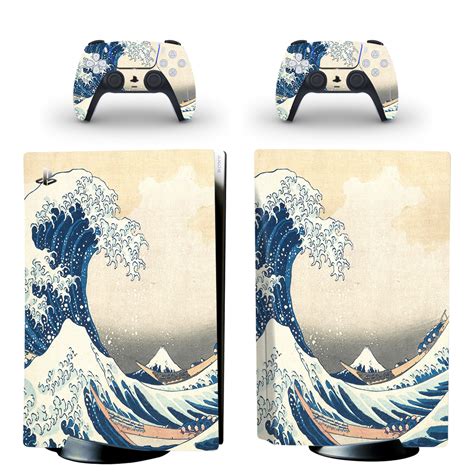 The Great Wave Of Kanagawa PS5 Skin Sticker For PlayStation 5 And