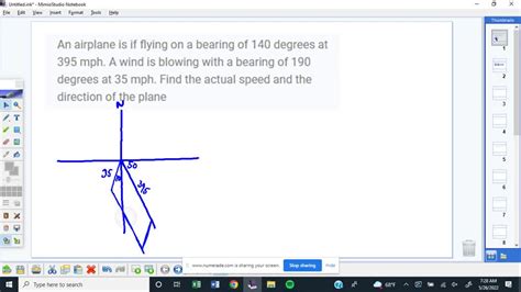 Solved An Airplane Is If Flying On A Bearing Of Degrees At Mph