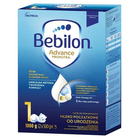 Bebilon 1 Advance Pronutra Mleko początkowe od urodzenia 1000 g 2 x