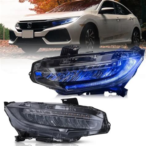 Honda Civic X Lampa Lampy Prz D Komplet Full Led Drl Vland