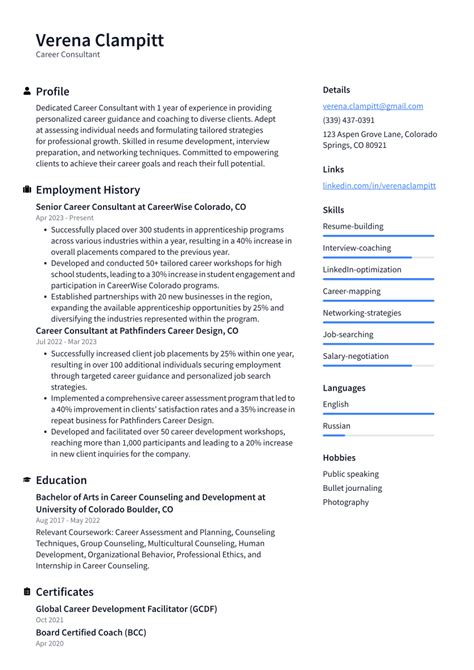 Top Career Consultant Resume Objective Examples