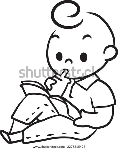 Cartoon Boy Reading Book Doodle Kawaii Stock Vector Royalty Free 2275815423 Shutterstock