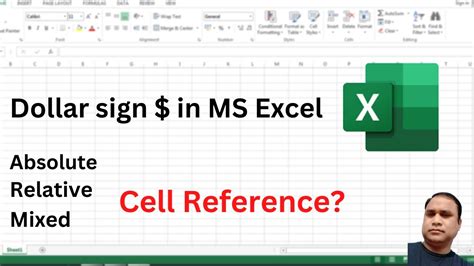 How To Use Dollar Sign In Excel Add Dollar Sign In Excel Youtube