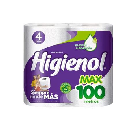 Papel Higiénico Higienol Max Simple Hoja 100 M De 4 U Mercadolibre