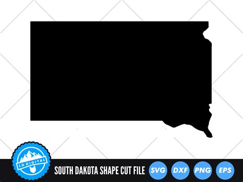 South Dakota Svg South Dakota Outline Usa States Cut File By Ld