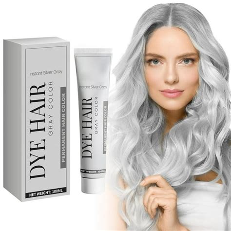 Temporary Silver Gray Hair Spray Color Wax Instant Natural Hairstyle ...