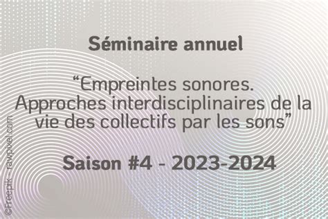 Séminaire Empreintes Sonores Ensav