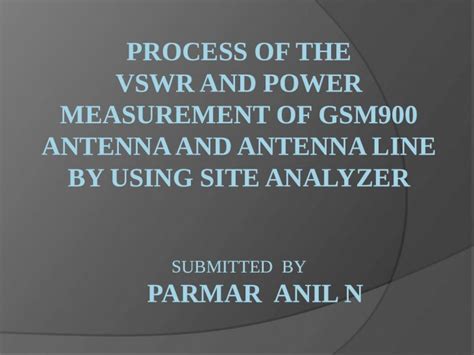 Pptx Vswr Measurement Ppt Dokumentips