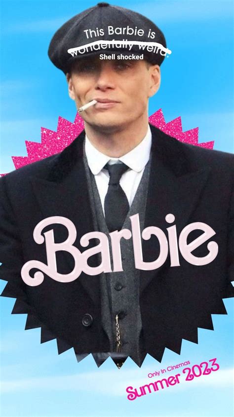 A Man In A Suit With A Hat On His Head And The Words Barbie Above Him