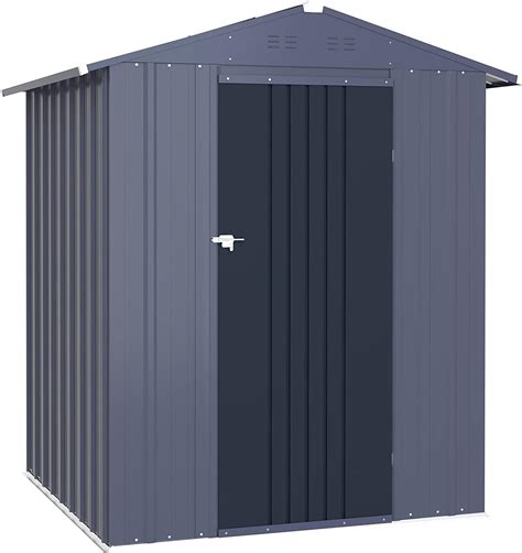 MUPATER Outdoor Storage Shed 44 FT Garden Tool Shed Metal Lean To