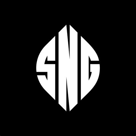 design de logotipo de letra de círculo sng com forma de círculo e ...