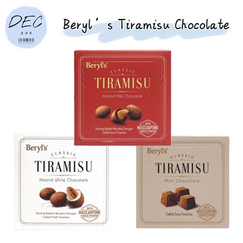 Beryl S Tiramisu Chocolate Almond White Almond Milk Milk Choco 65g