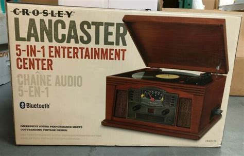 Crosley Cr42d Pa Lancaster 3 Speed Bluetooth Turntable Cd Tape Player Defect Ebay