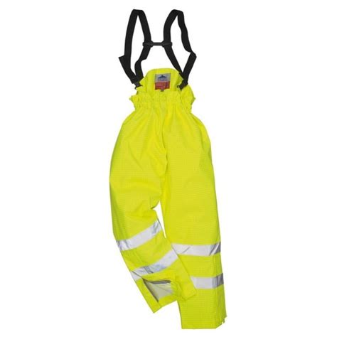 Portwest Pantalon de pluie non doublé haute visibilité BIZFLAME