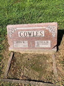 Althea Mary Rivers Cowles Find A Grave Memorial