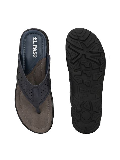 Buy El Paso Men S Blue Man Made Leather Floaters Stylish Thong Slippers Online ₹699 From Shopclues