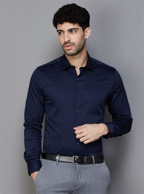 Buy Code Men Solid Slim Fit Formal Shirt From Code At Just Inr 1699 0