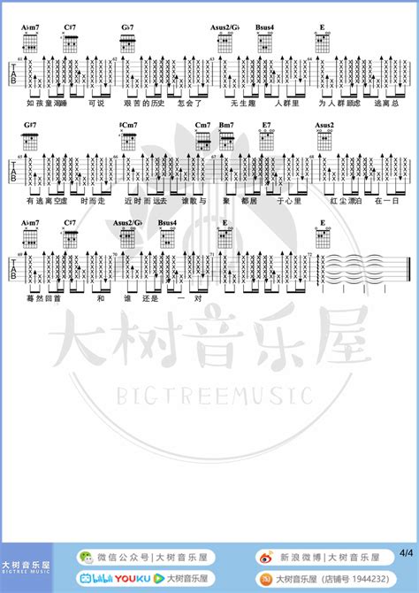 我们都是这样长大的吉他谱 周柏豪 E调六线谱 弹唱教学视频 乐谱猫