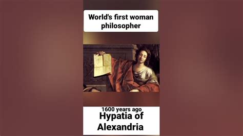 Hypatia Of Alexandria 🙏 Youtube