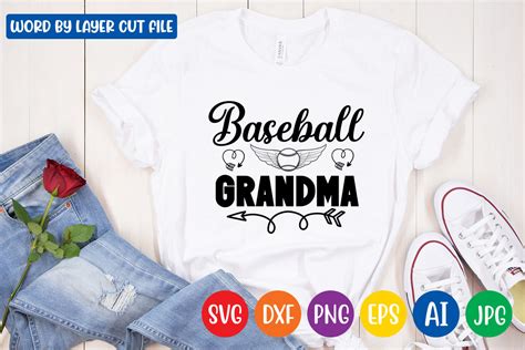 Baseball Grandma Svg Design Graphic By Svgstudio · Creative Fabrica