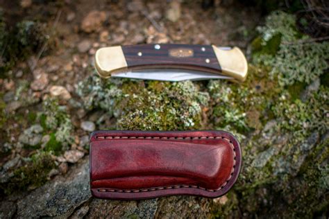 Belt Clip Leather Sheath For Buck 110 Folding Hunter Folding Etsy