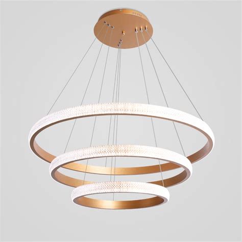 Modern Led Pendant Light Acrylic Rings Lamp Cm Modern