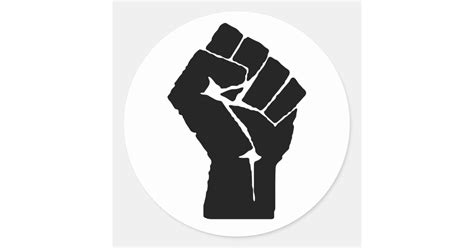 Black Power Fist Sticker | Zazzle