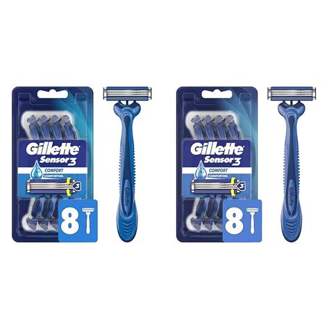 Amazon Gillette Sensor3 Comfort Disposable Razors For Men 8 Count