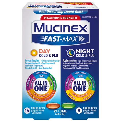 Amazon Mucinex Fast Max Adult Day And Night Severe Congestion