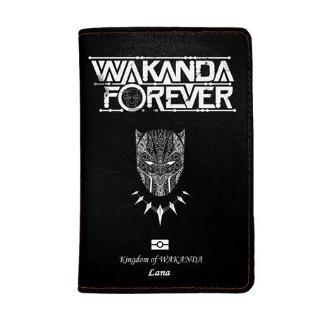 Picasatravel Faux Leather Passport Covers Passport Holder For Travel Name Customized Wakanda Etsy