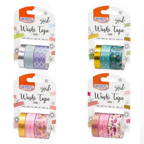 Washi Tape Shine Brw Detalhes Metalizados Que Encantam Shopee Brasil