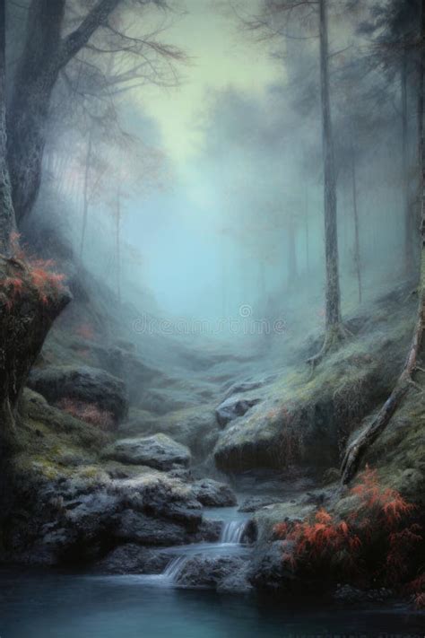 Mist Rising From A Hot Spring In A Forest Stock Illustration Illustration Of Wellness Travel