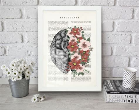 Quadro Decorativo Psicologia Cérebro Profissão Vidro Elo7