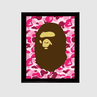 A Bathing Ape Bape Pink Camo X Art Poster Print Streetwear Nigo Ebay