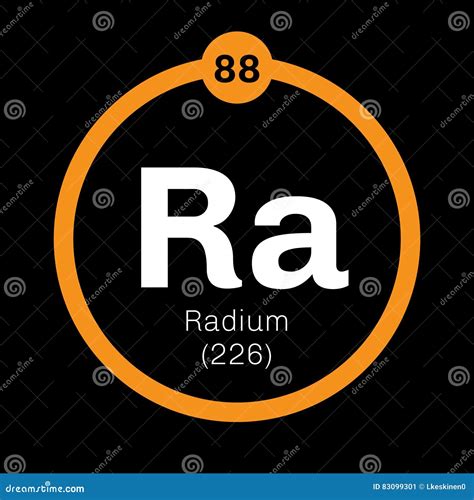 Radium Chemical Element Cartoon Vector | CartoonDealer.com #83099301