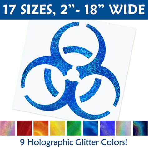 Biohazard Glitter Decal Seward Street Studios