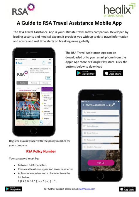 Pdf A Guide To Rsa Travel Assistance Mobile App Guide To