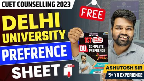 {download} Free Delhi University Admission Preference Sheet Pdf Delhi