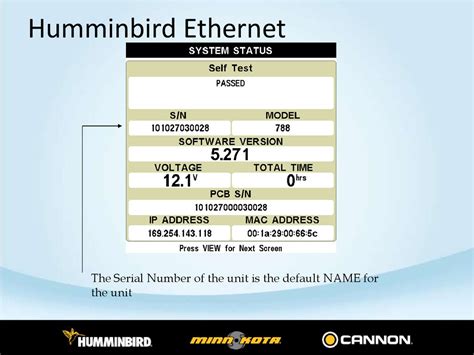 Humminbird Ethernet Overview