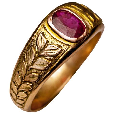 Antique Ruby Men's Ring at 1stDibs | antique mens rings, vintage mens ...